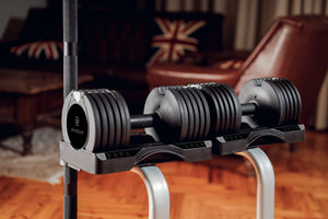 Shop adjustable dumbells with stand